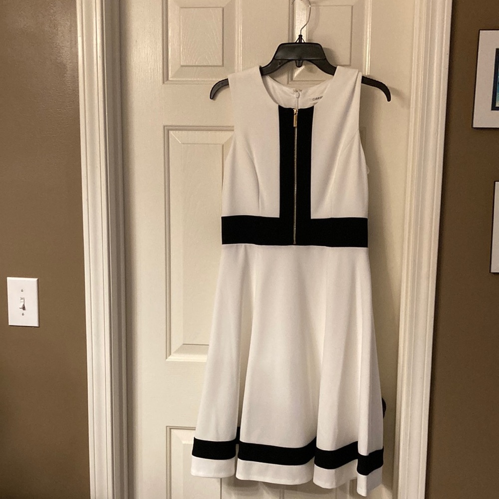 Never worn white and black dress.